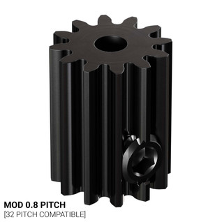 2303 Series Steel, MOD 0.8 Pinion Gear (3mm Round Bore, 12 Tooth) 2303 Series Steel, MOD 0.8 Pinion Gear (3mm Round Bore, 12 Tooth)