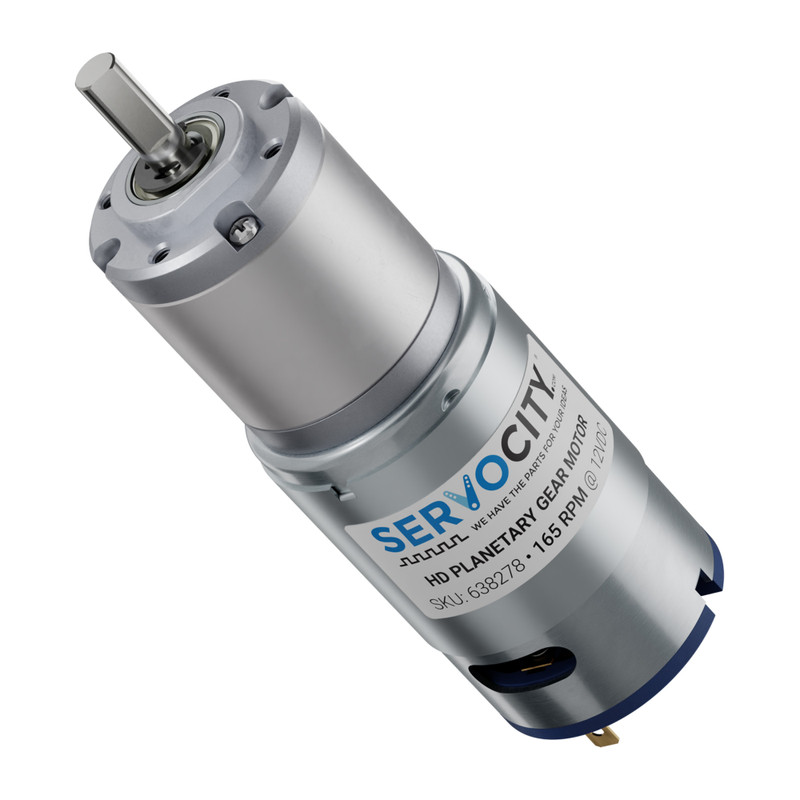 165 RPM HD Premium Planetary Gear Motor - ServoCity®