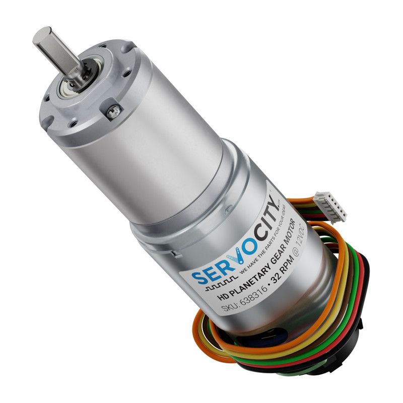 32 RPM HD Premium Planetary Gear Motor w/Encoder - ServoCity®