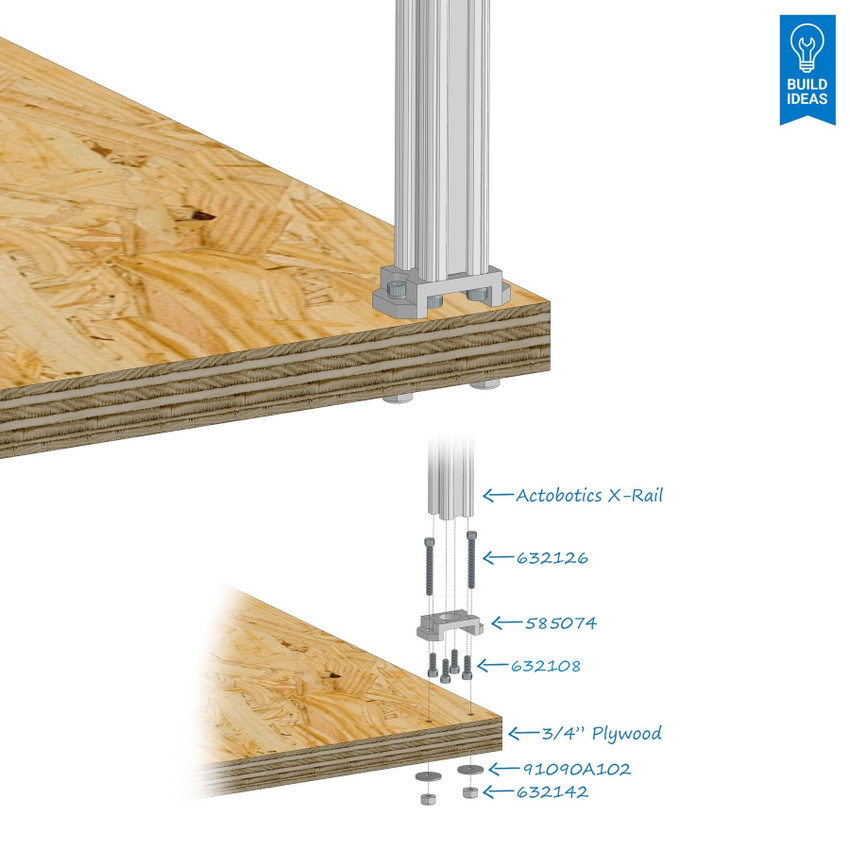 Raised Perpendicular X-Rail Mount