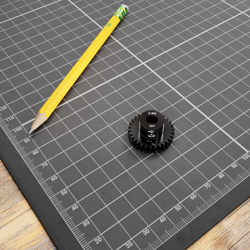 2303 Series Steel, MOD 0.8 Pinion Gear (6mm D-Bore, 30 Tooth)