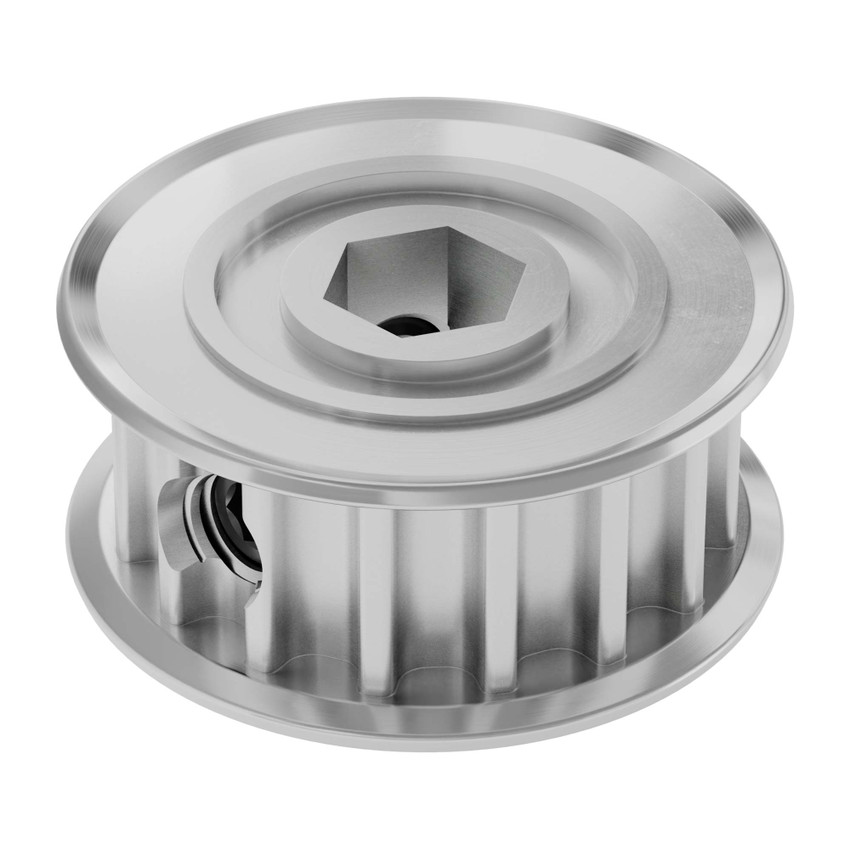 3417 Series 5mm HTD Pitch Set-Screw Pinion Timing Belt Pulley (8mm REX™ Bore, 16 Tooth)