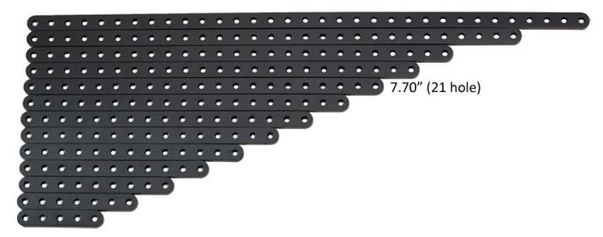 Plastic Flat Beam (21 Hole, 7.70" Length) - 2 Pack