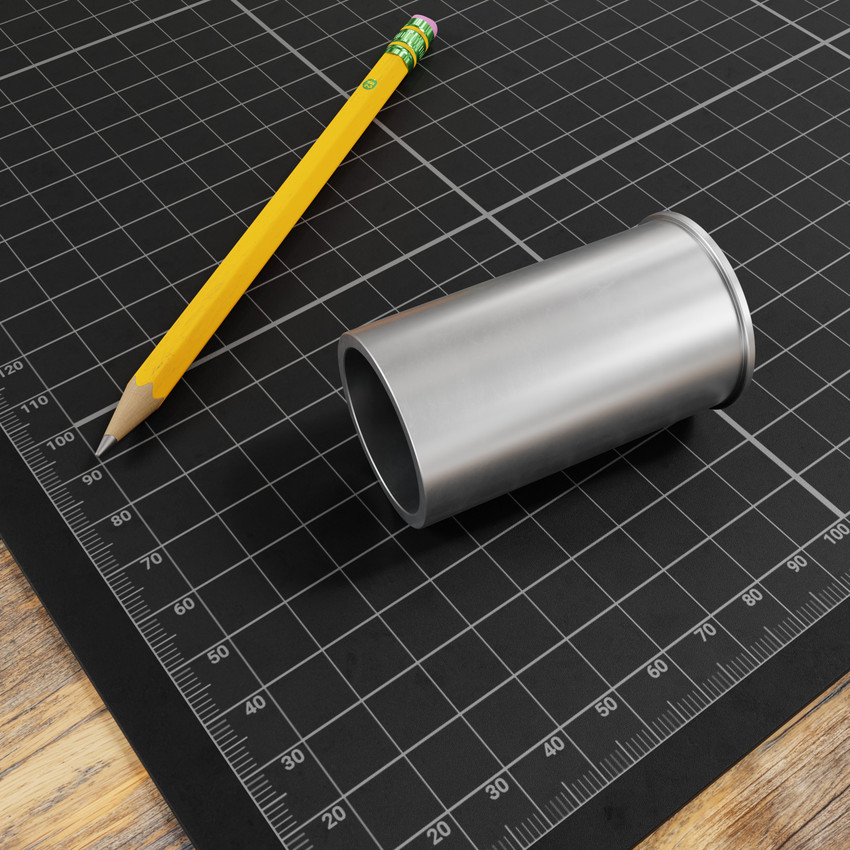 4102 Series Aluminum Flanged Tube (27mm ID x 32mm OD, 55mm Length)