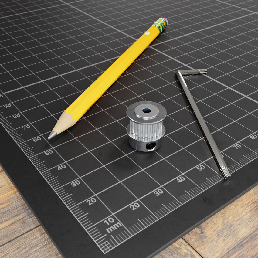 2mm Pitch GT2 Pinion Timing Pulley (1/8" Bore, 20 Tooth)