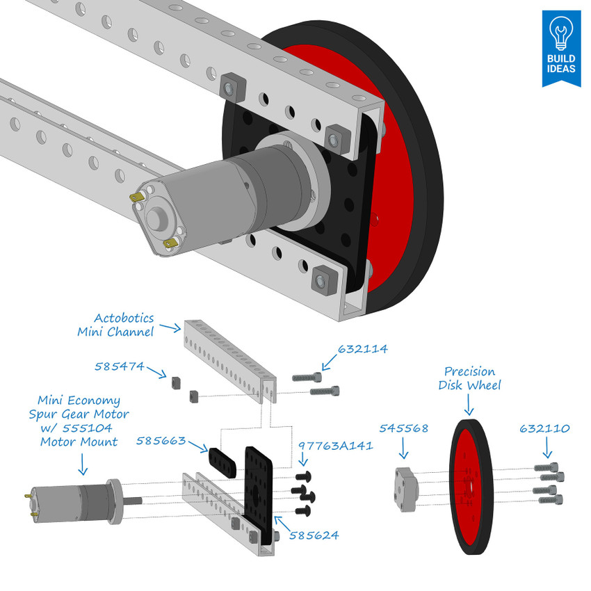 U-Beam (5 Hole, 1.54" Length)