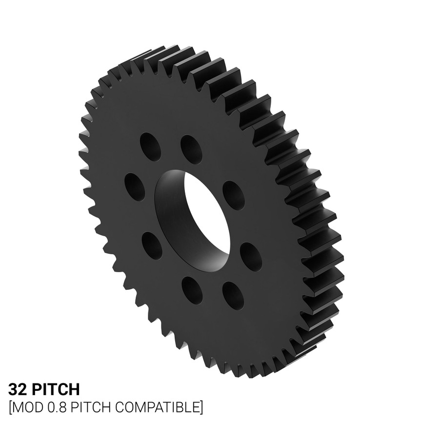 32 Pitch, 48 Tooth Delrin Hub Mount Spur Gear