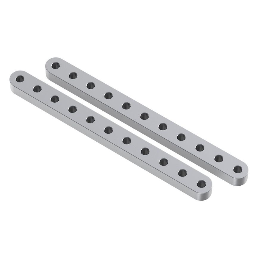Aluminum Flat Beam (11 Hole, 3.85" Length) - 2 Pack