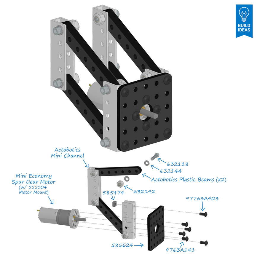 U-Beam (9 Hole, 3.08" Length)