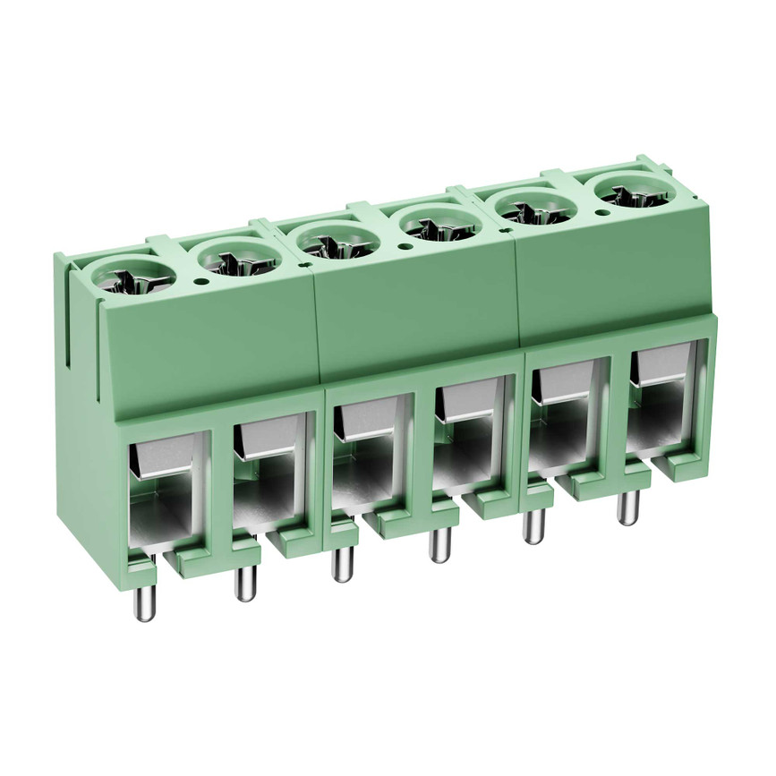 Multiple Screw Terminal Blocks can be linked together.