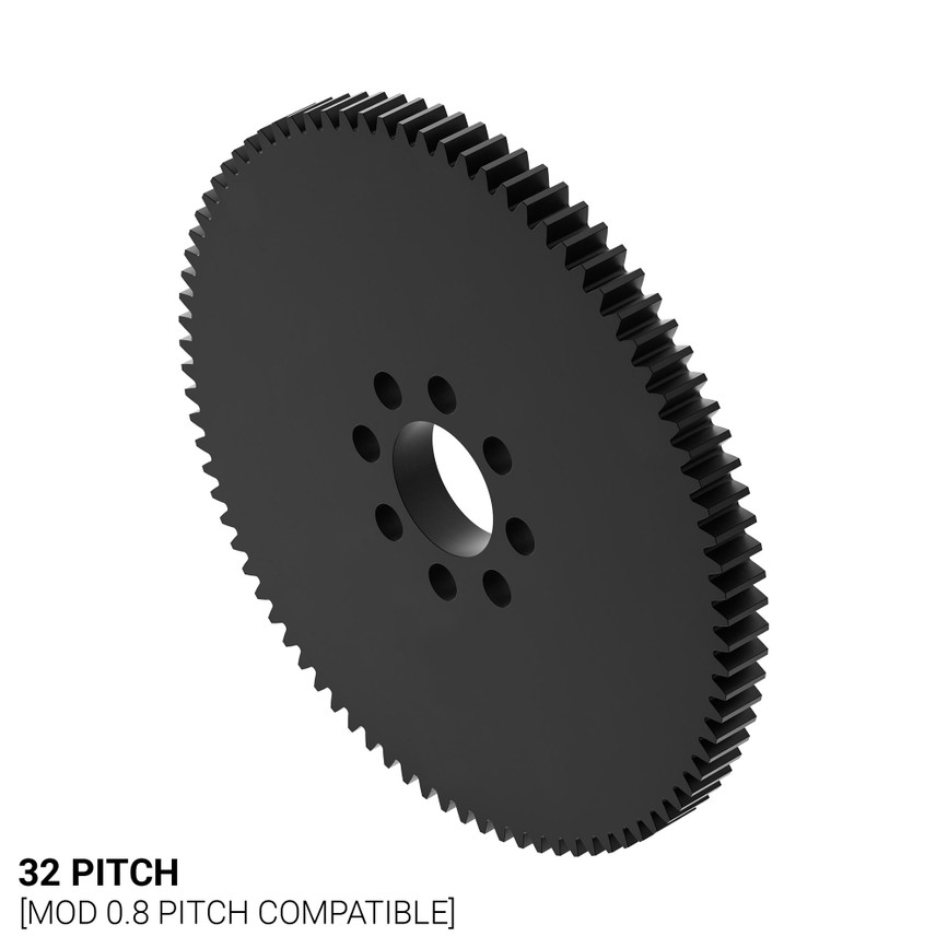 32 Pitch, 86 Tooth Delrin Hub Mount Spur Gear