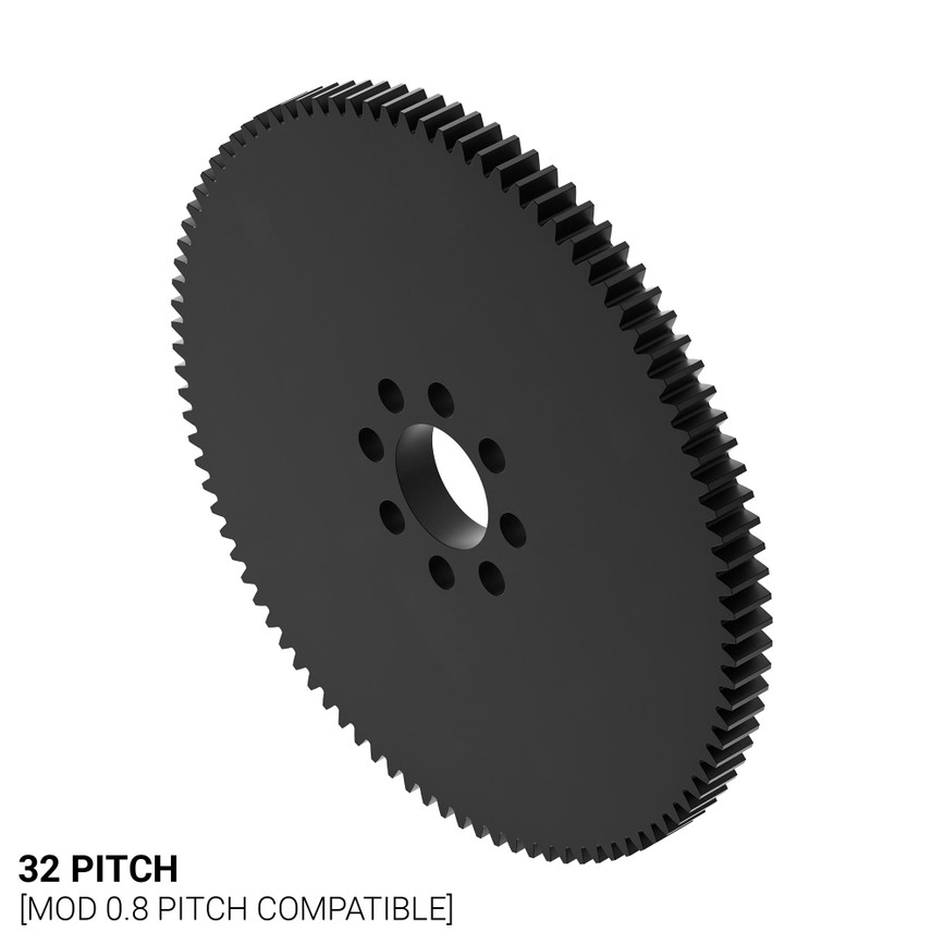 32 Pitch, 96 Tooth Delrin Hub Mount Spur Gear