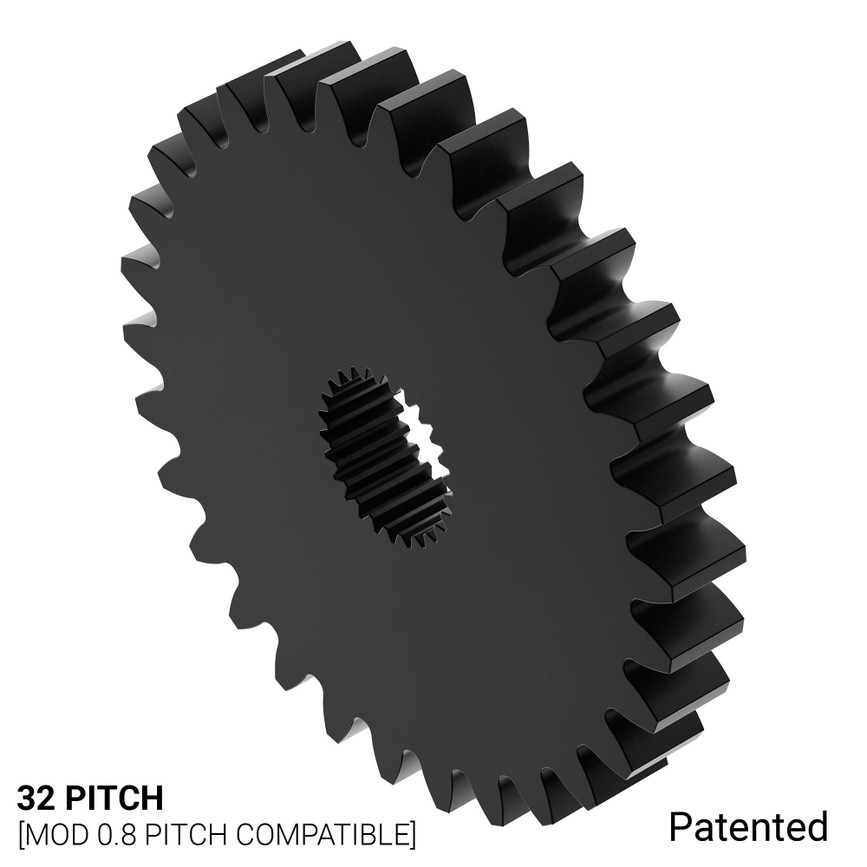 32P, 30 Tooth, 25T 3F Spline Servo Mount Gear (Acetyl)