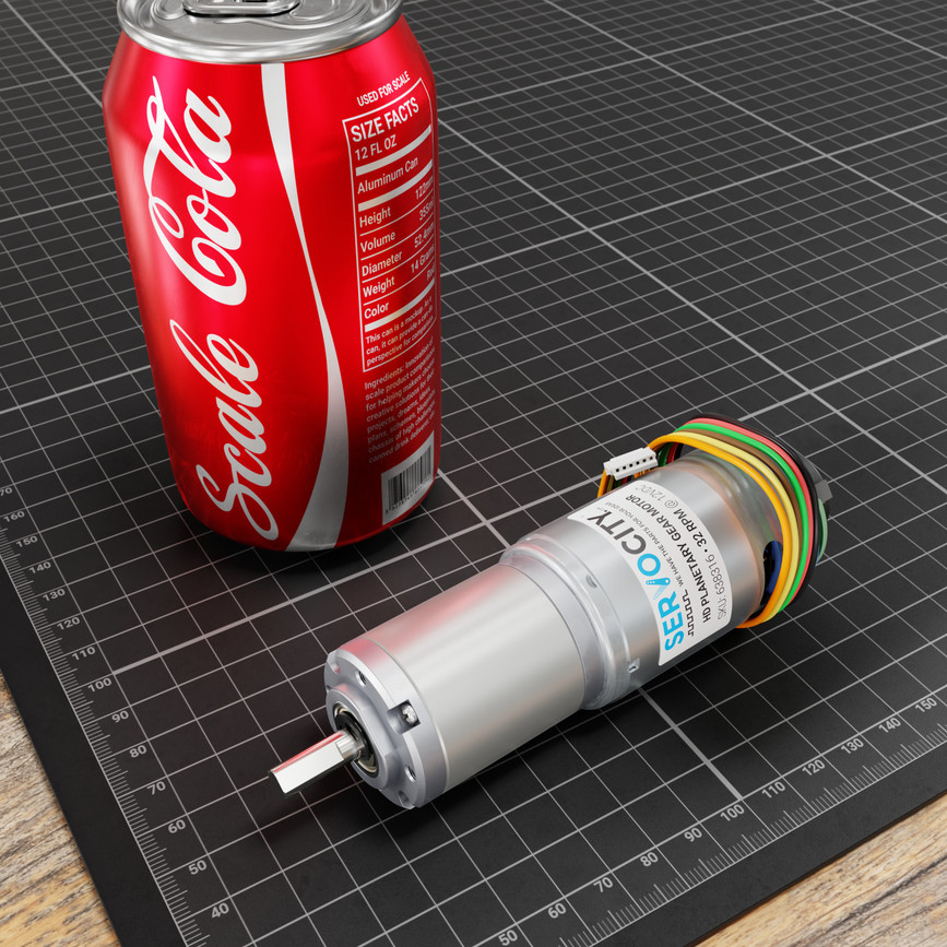 32 RPM HD Premium Planetary Gear Motor w/Encoder