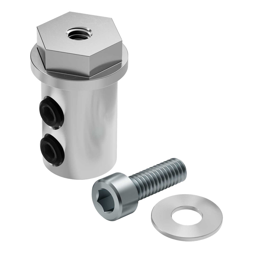 1/4" Bore, 12mm Hex Wheel Mount - 2 Pack