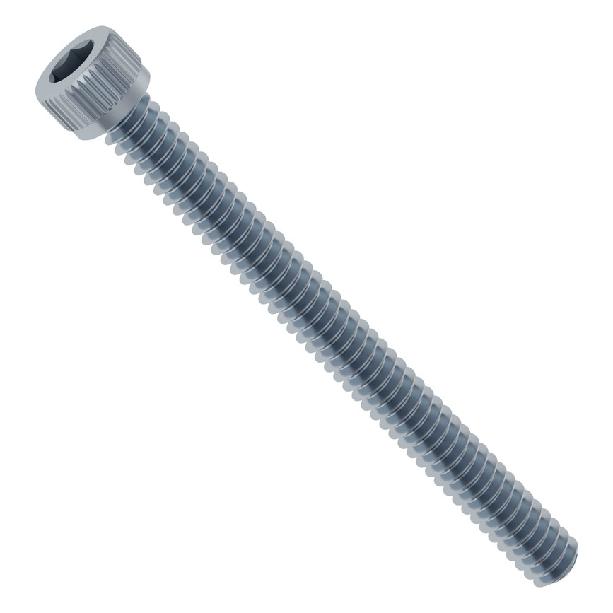 Zinc-Plated Steel Socket Head Screw (6-32 UNC, 1-1/2 Length) - 25 Pack