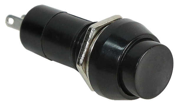 Momentary SPST Round Push Button Switch (Black) - ServoCity®
