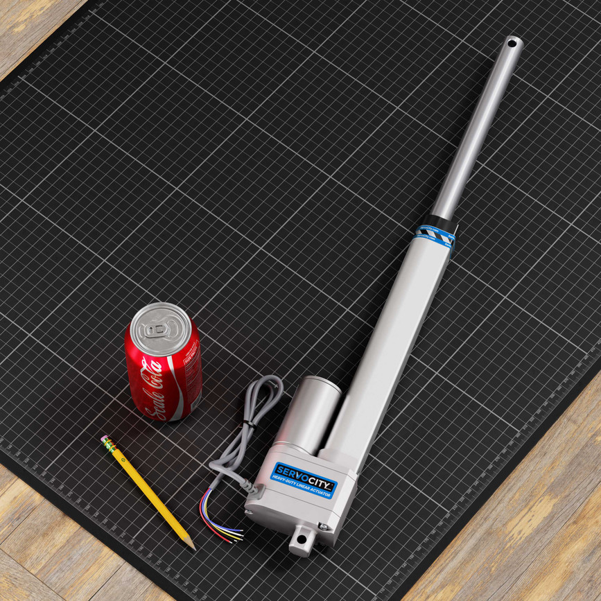 12V Heavy-Duty Linear Actuator (33lb Thrust, 1.7"/sec, 8" Stroke)