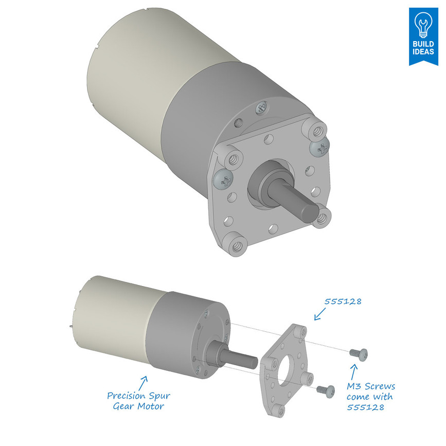 15 RPM Precision Spur Gear Motor