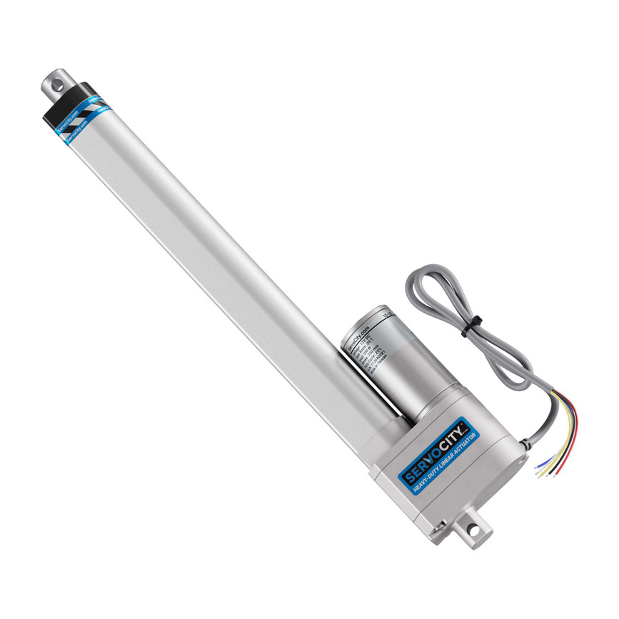 12V Heavy-Duty Linear Actuator (112lb Thrust, 0.6"/sec, 10" Stroke)