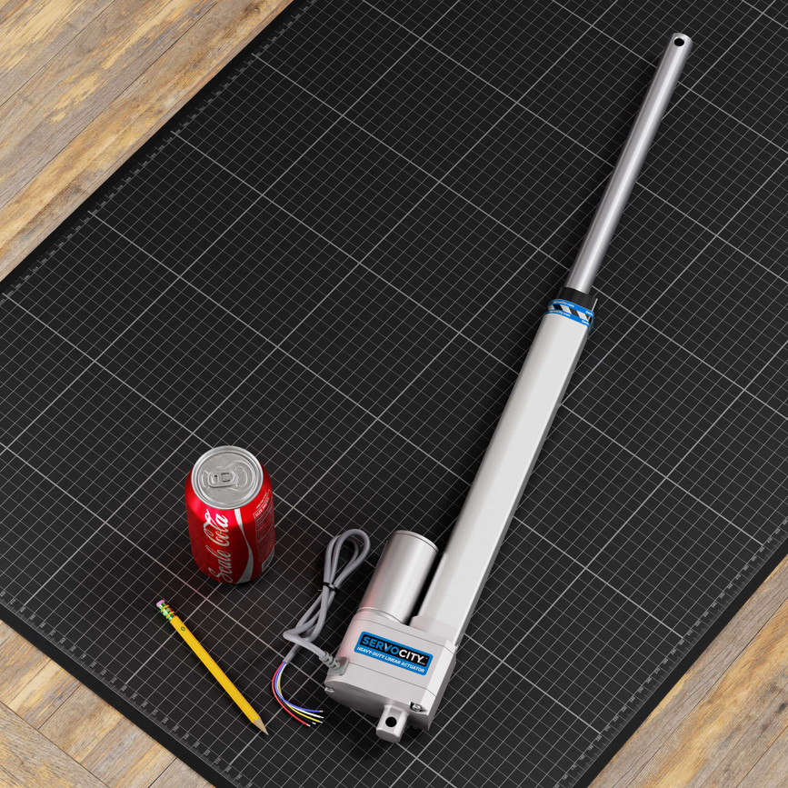 12V Heavy-Duty Linear Actuator (112lb Thrust, 0.6"/sec, 10" Stroke)