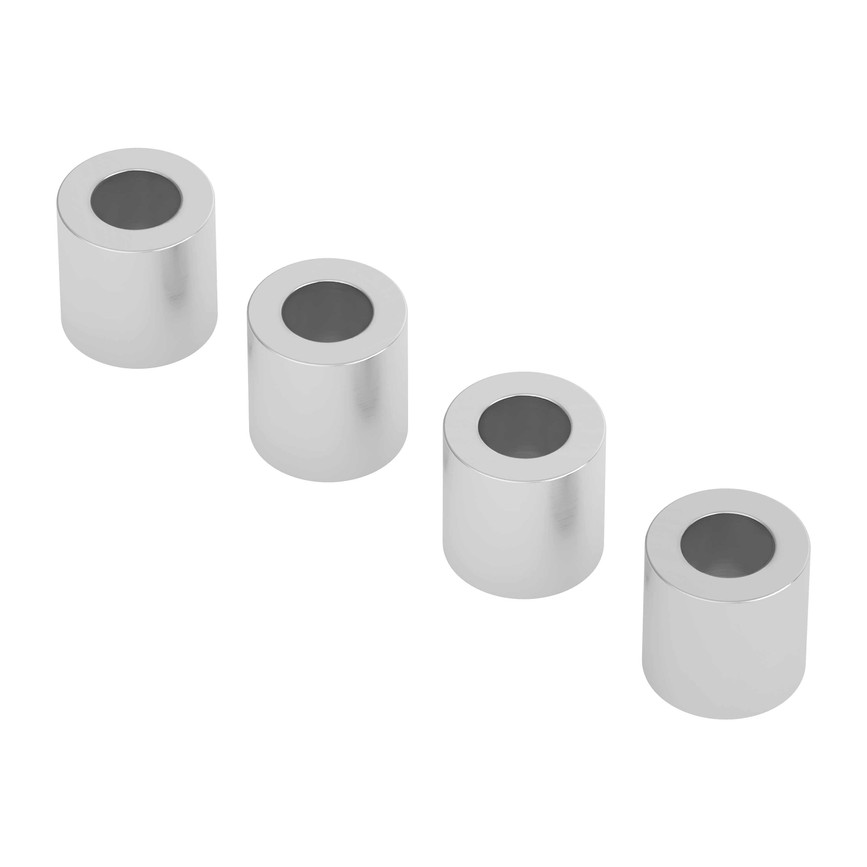 0.250" Length, 1/4" OD Aluminum Spacers for #6 Screw Size (0.140” ID)