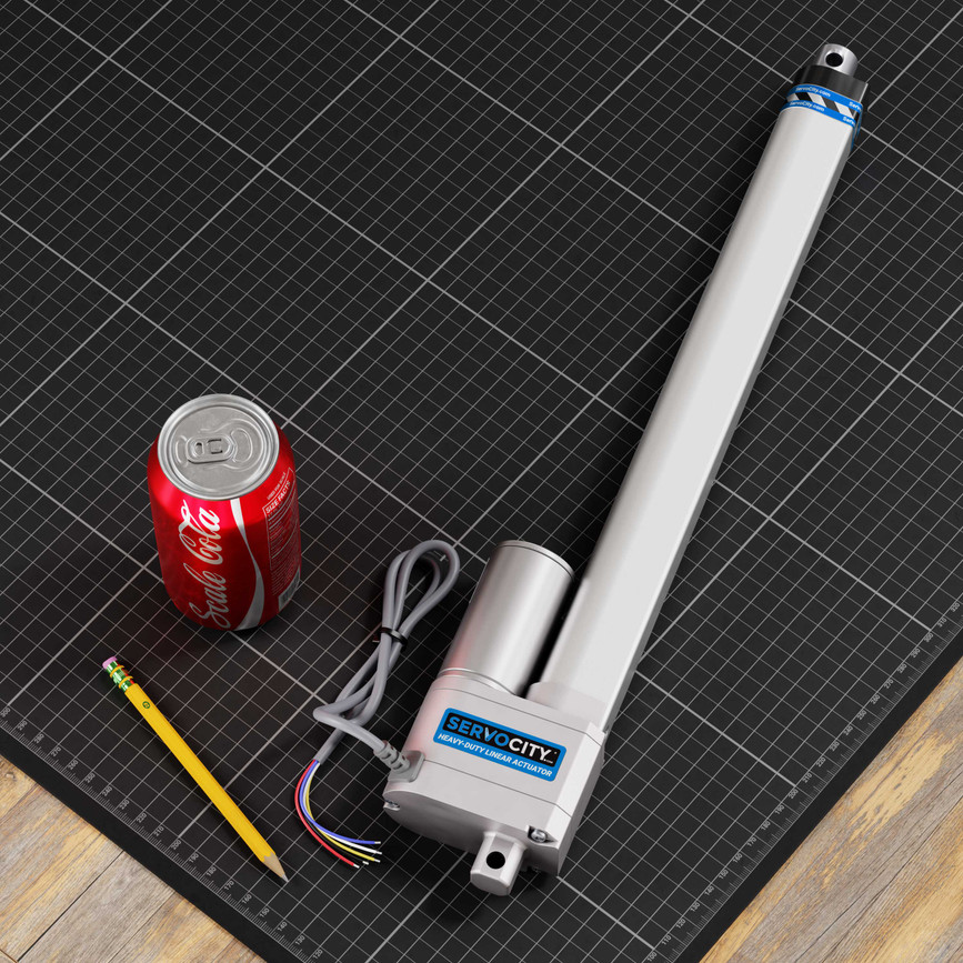 12V Heavy-Duty Linear Actuator (112lb Thrust, 0.6"/sec, 12" Stroke)
