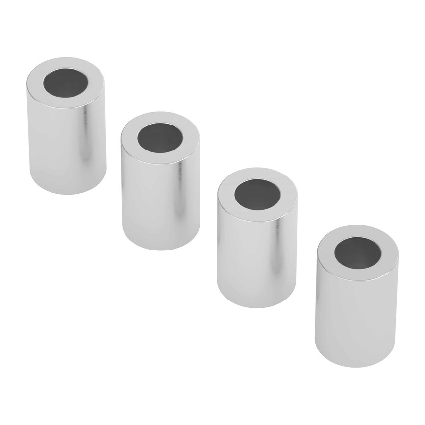 0.375" Length, 1/4" OD Aluminum Spacers for #6 Screw Size (0.140” ID)