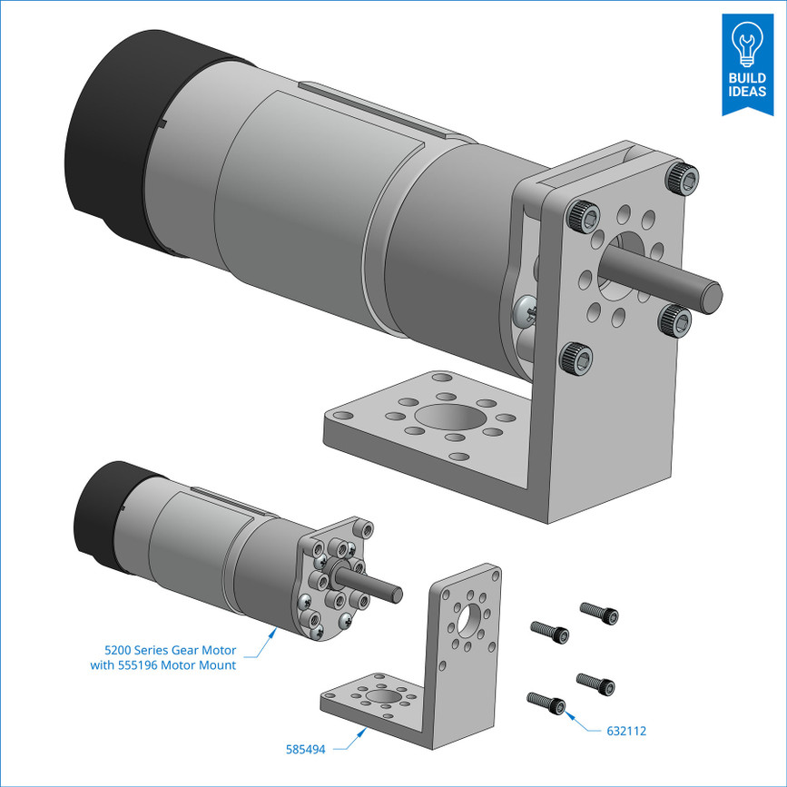 317 RPM Spur Gear Motor w/Encoder
