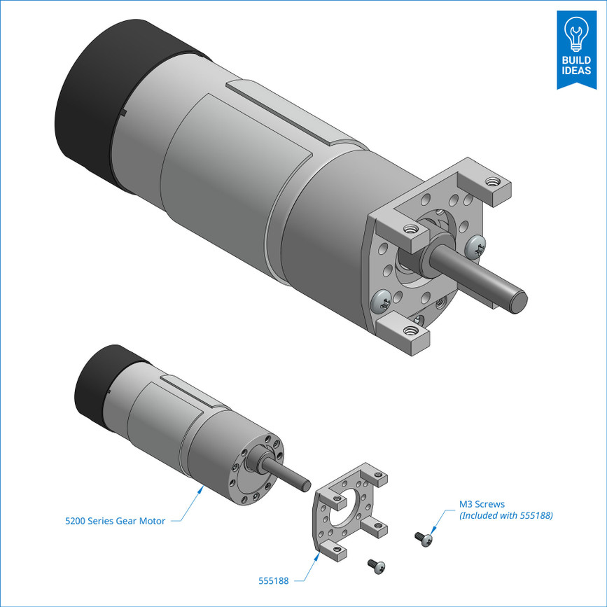 153 RPM Spur Gear Motor w/Encoder
