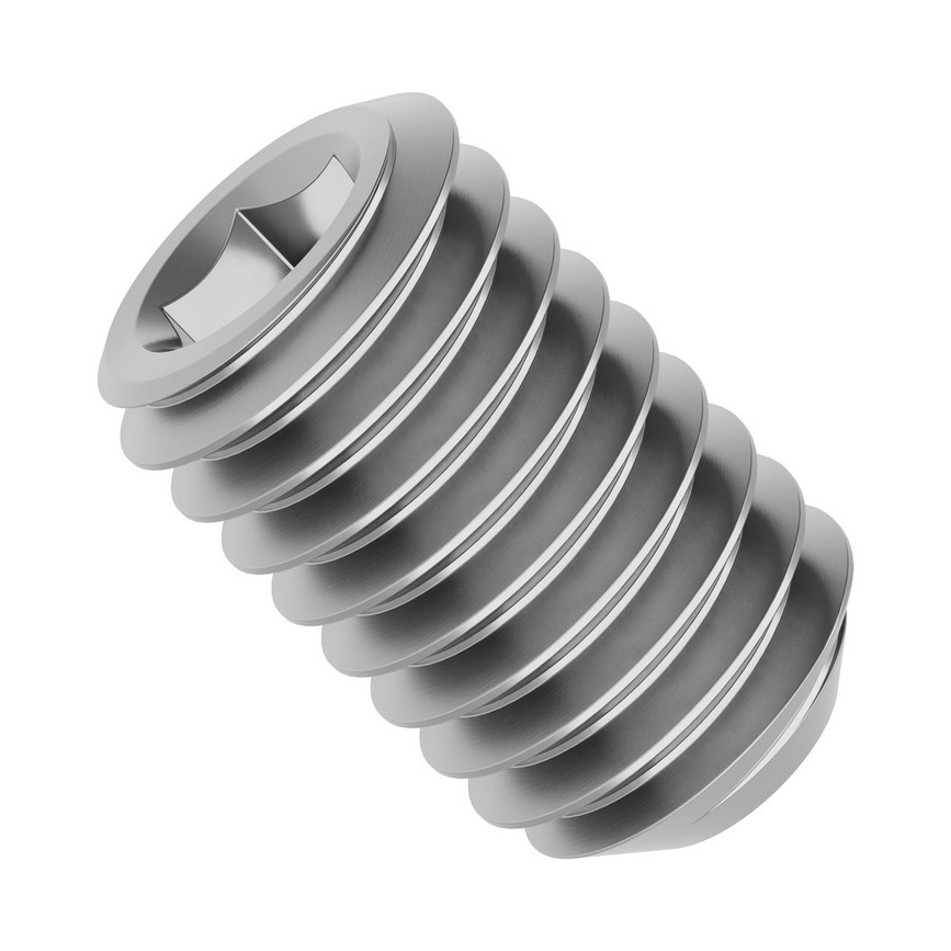 10-32 Stainless Steel Cup-Point Set-Screw (0.3125" Length) - 6 Pack