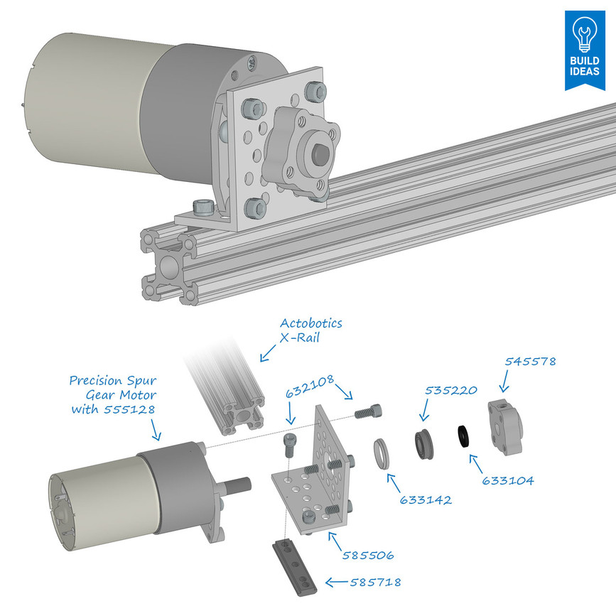 90 RPM Precision Spur Gear Motor