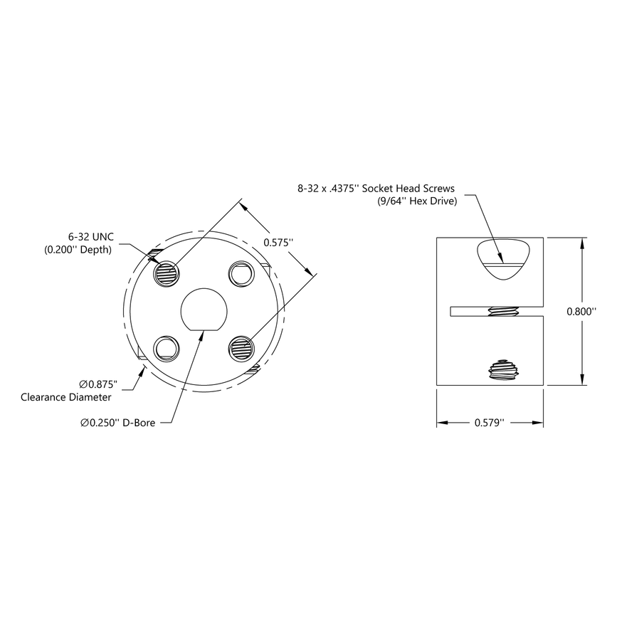 2:1 Bevel Gear Set (6mm Bore Pinion, 1/4" Bore Spur)