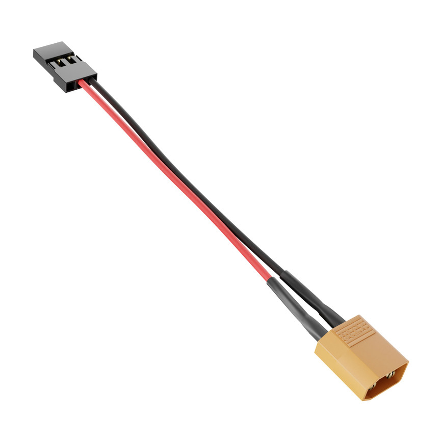 XT30 [FH-MC] to 2-Pos TJC8 Power Connector [MH-FC] Adaptor (60mm Length)