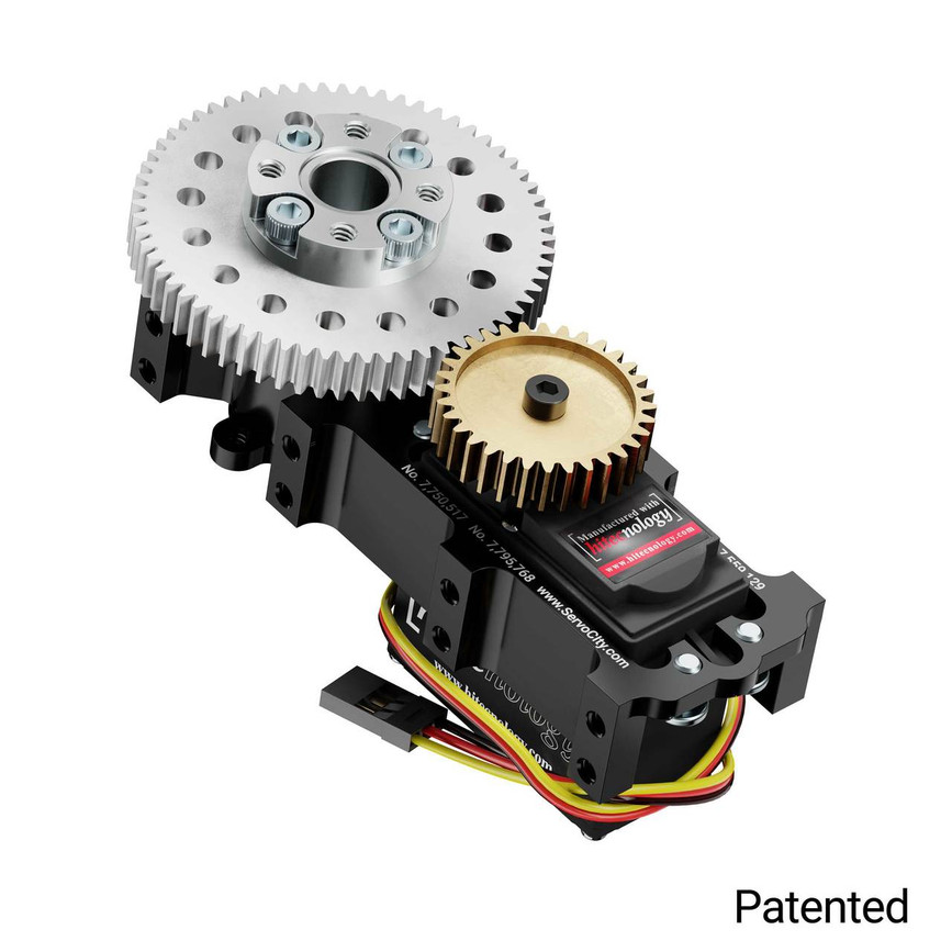 SG20 Series Servo Gearbox (2:1 Ratio, 1260° Rotation, 944 oz-in, 0.28 sec/60°)