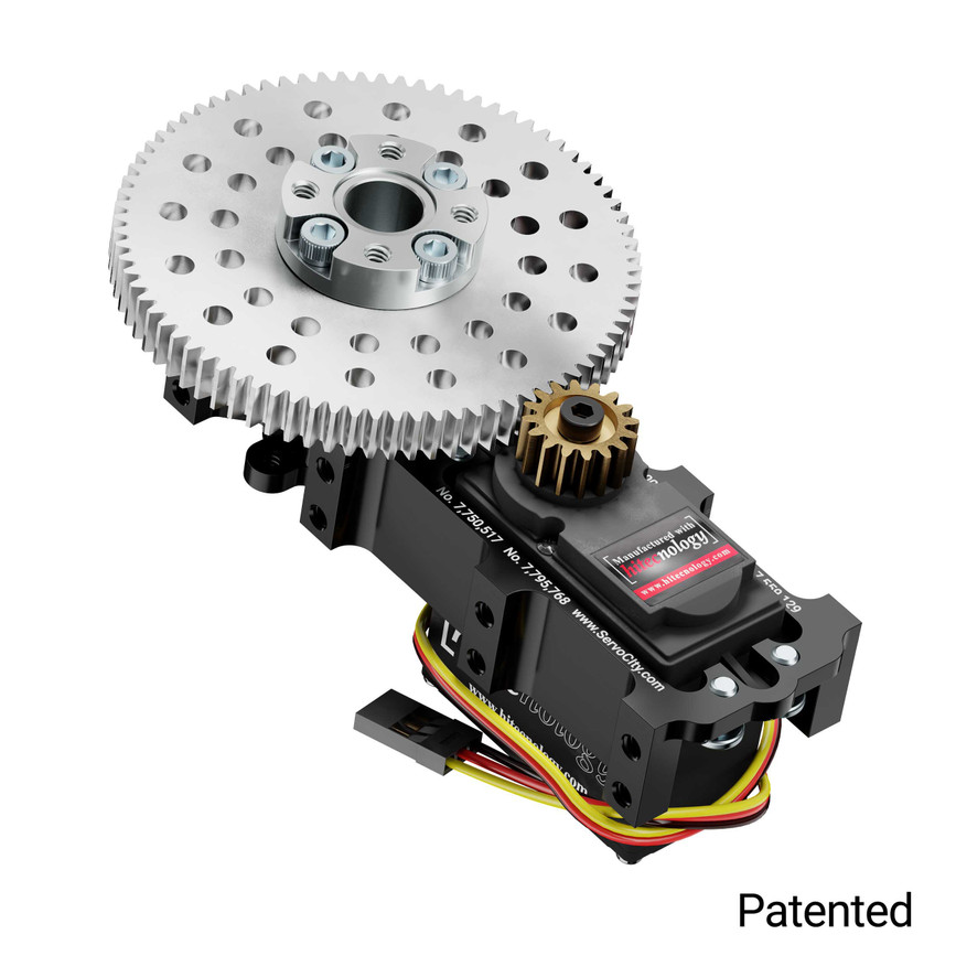 SG20 Series Servo Gearbox (5:1 Ratio, 504° Rotation, 2360 oz-in, 0.70 sec/60°)