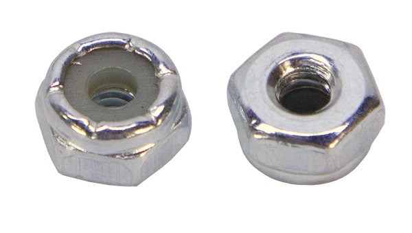 Zinc-Plated Steel Nylon-Insert Locknut (6-32 UNC, 5/16