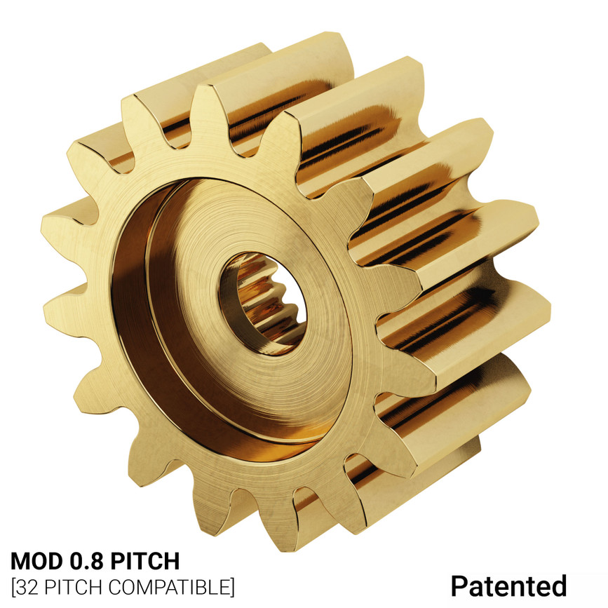 2305-0025-0015 - 2305  Series Brass, MOD 0.8, Servo Gear (25 Tooth Spline, 15 Tooth)