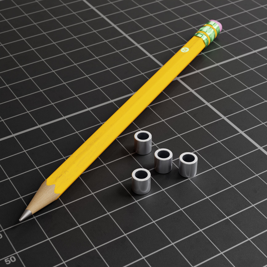 1502 Series 4mm ID Spacer (6mm OD, 6mm Length) - 4 Pack