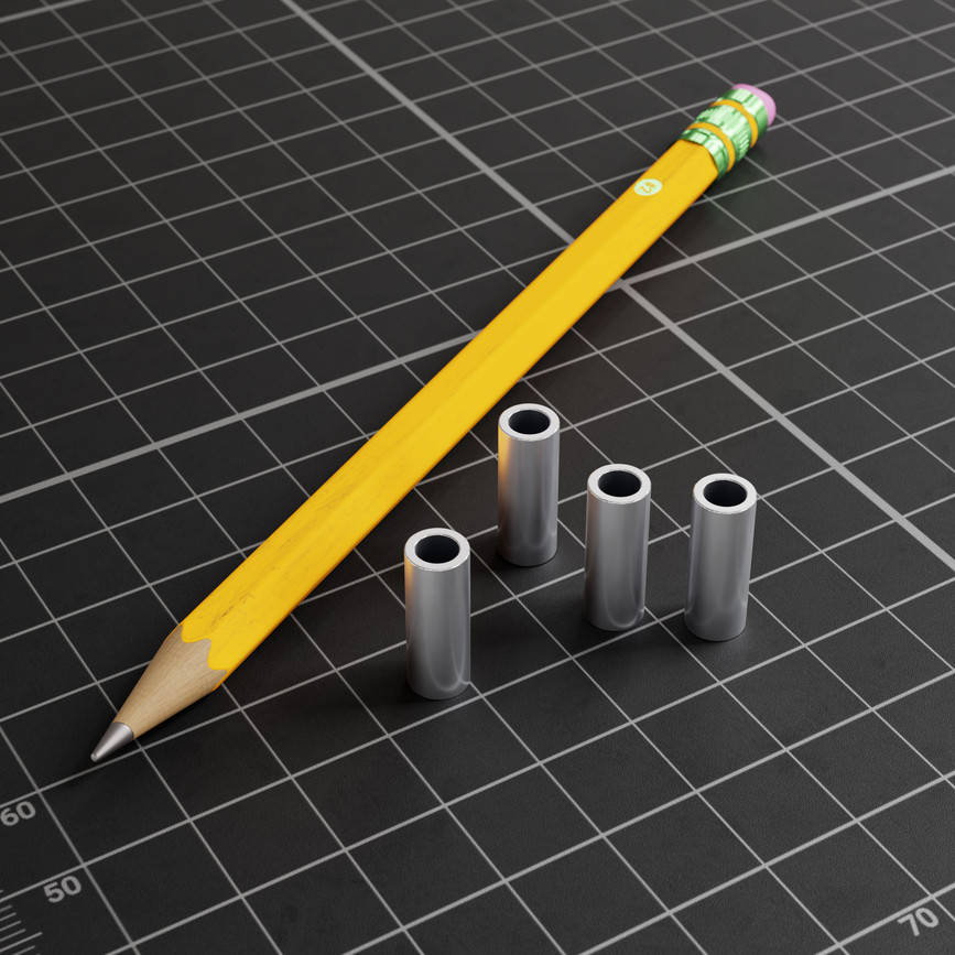 1502 Series 4mm ID Spacer (6mm OD, 16mm Length) - 4 Pack