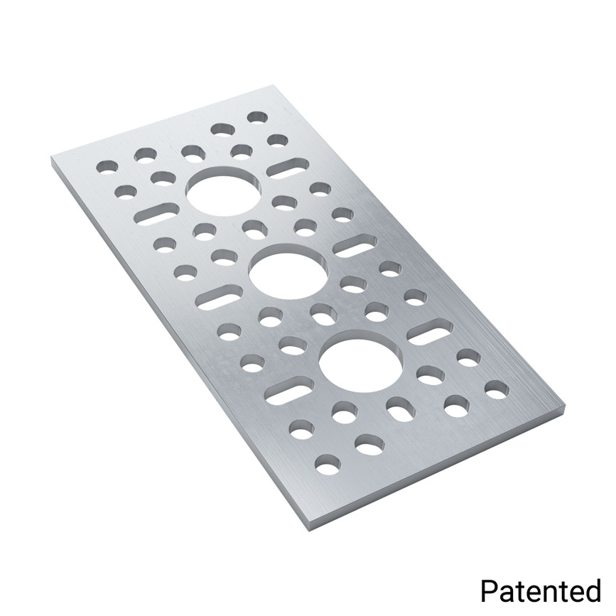 1123 Series Pattern Plate (1 x 3 Hole, 48 x 96mm)