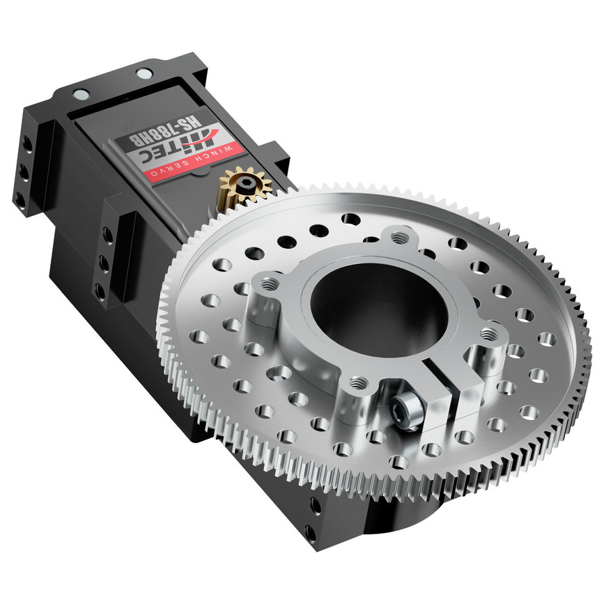 3206-0002-0009- 3206 Series Servo Gearbox (9:1 Ratio, Hitec HS-788HB Servo)