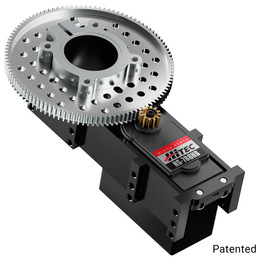 3206-0002-0009- 3206 Series Servo Gearbox (9:1 Ratio, Hitec HS-788HB Servo)