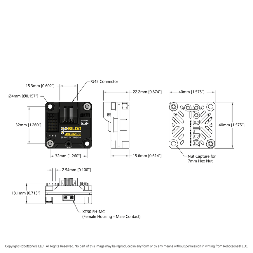 Servo Extension via CAT6 (Receiving Board)