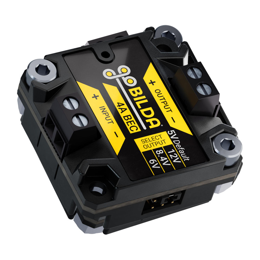 4A BEC / Voltage Regulator (6-18V Input, Adjustable 5, 6, 8.4, 12V Output, Screw Terminals)