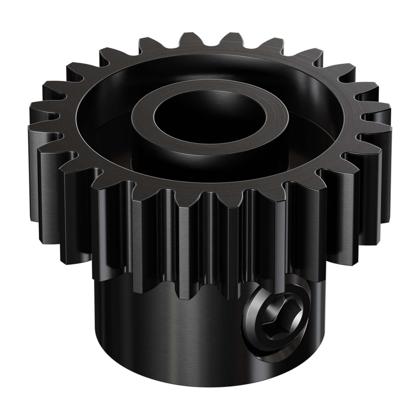 2303 Series Steel, MOD 0.8 Pinion Gear (1/4" Round Bore, 24 Tooth)