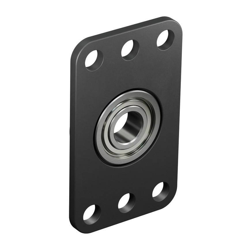 1/4" Bore Flat Pillow Block (16mm x 32mm Mounting Pattern) - 2 Pack