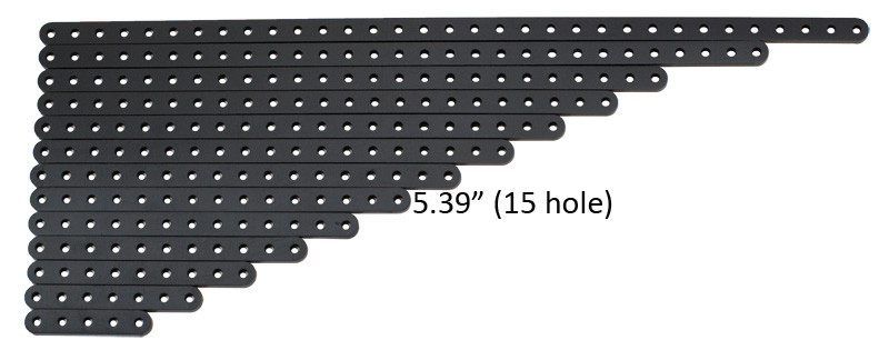 Plastic Flat Beam (15 Hole, 5.39" Length) - 2 Pack
