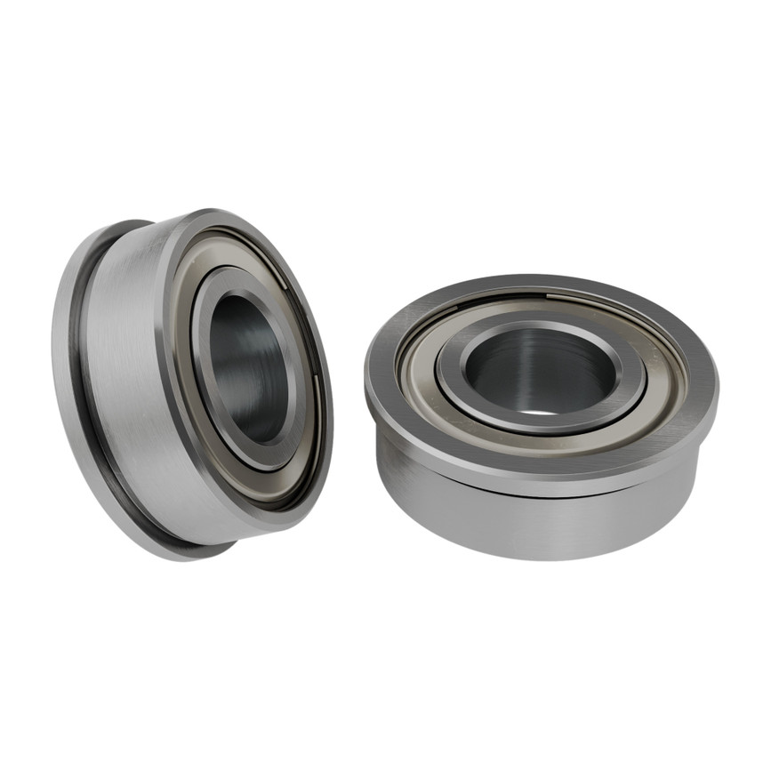 1611 Series Flanged Ball Bearing (1/4" ID x 14mm OD, 5mm Thickness) - 2 Pack