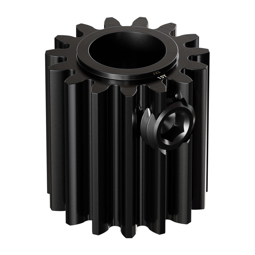 2303 Series Steel, MOD 0.8 Pinion Gear (1/4" Round Bore, 15 Tooth)